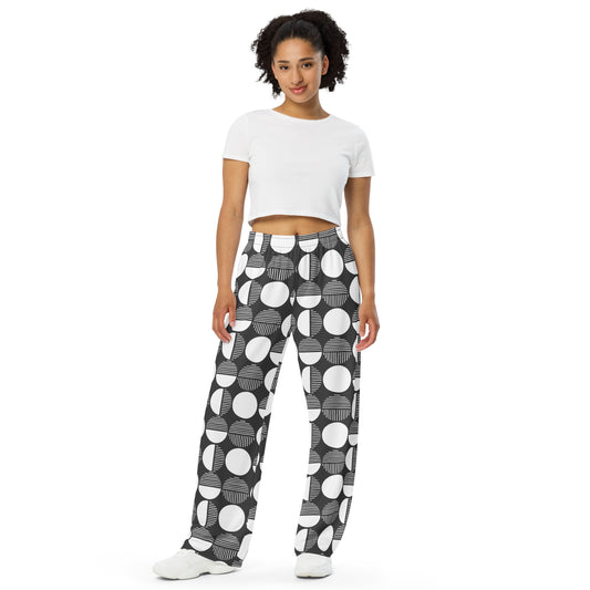 All-over print unisex wide-leg pants