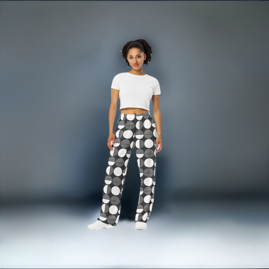 All-over print unisex wide-leg pants