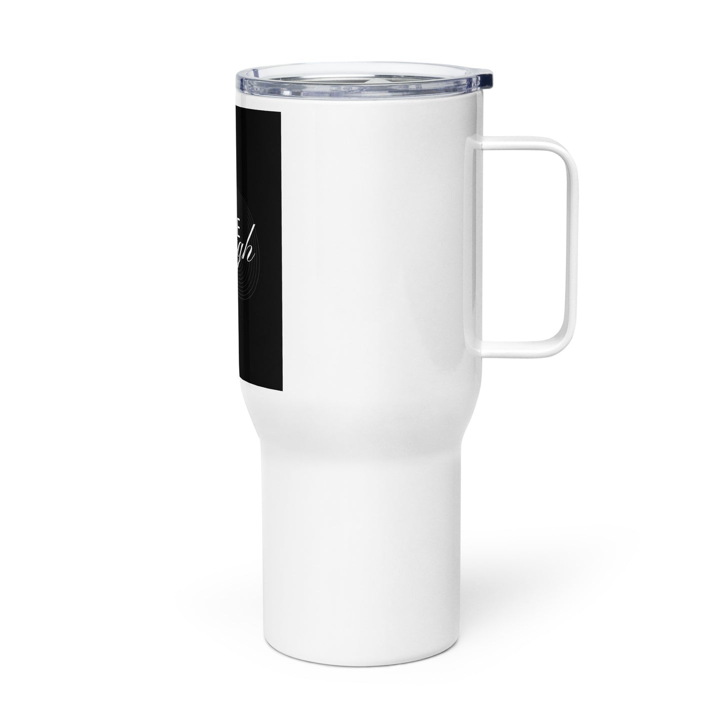 Travel mug with a handle